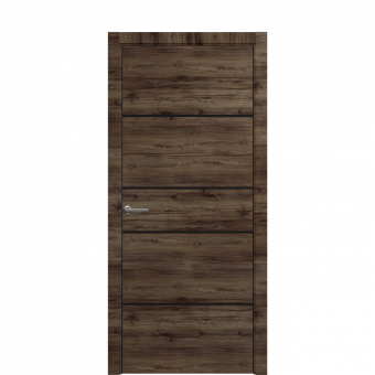 Межкомнатная дверь Эко Шпон ALUM-18 Лофт темный Межкомнатная дверь Эко Шпон ALUM-18 Лофт темный